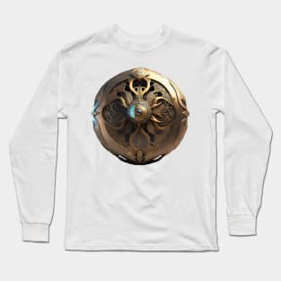 Futuristic Art Nouveau Golden Puzzle Object Long Sleeve T-Shirt